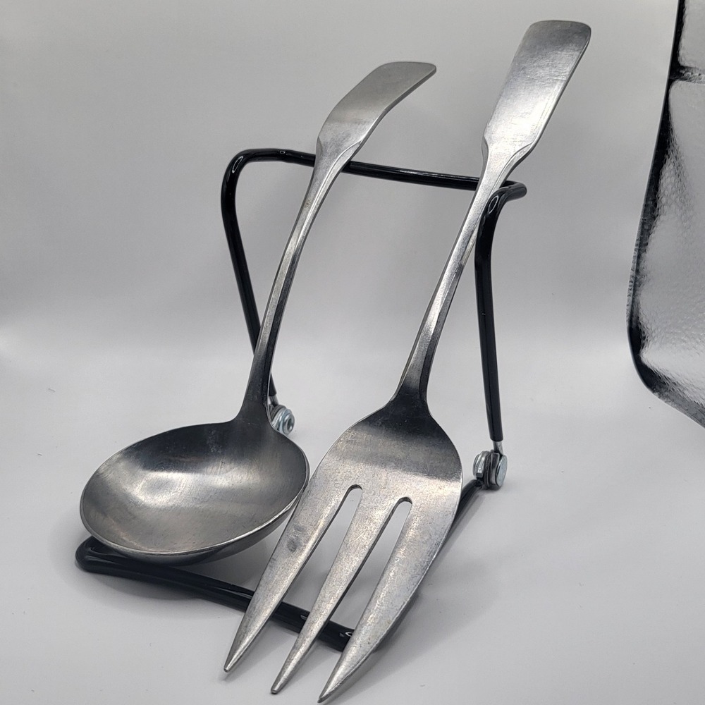 Vintage‎ Supreme Cutlery Japan Stainless Serving Spoon Fork Set Hostess 2pc